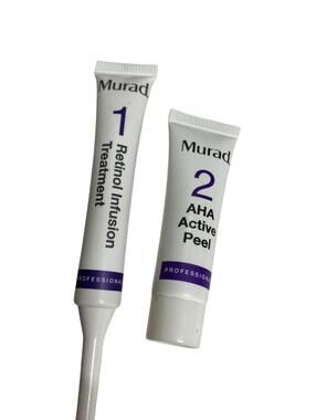 Murad Retinol Infusion AHA Active Peel 2 Step 0.1 Fl Oz Sample Face Neck Women